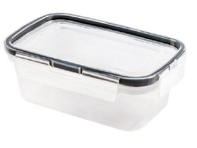 Контейнер для продуктов герметичный прямоугольный 0,35л с защелками (бесцветный)